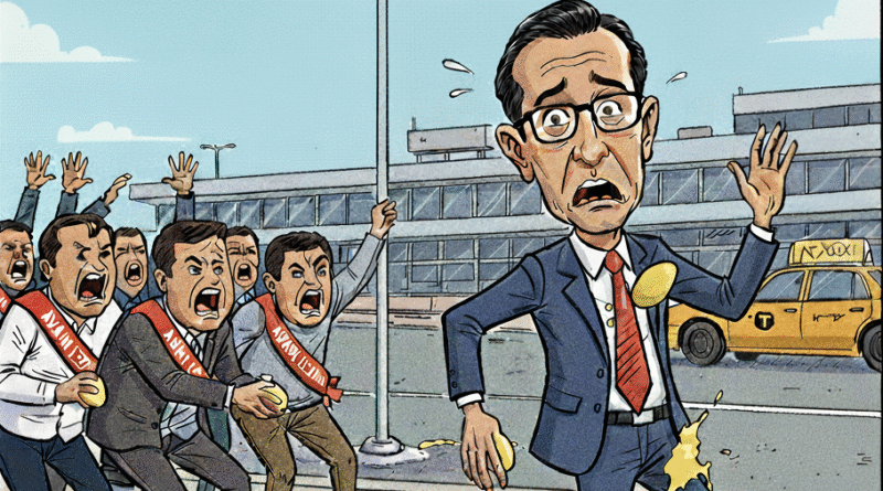 ডিম ছুড়ে প্রতিবাদ: প্রতীকী প্রতিবাদের দৃশ্য