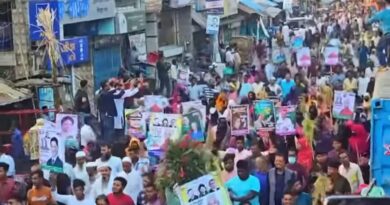 গণসংযোগ ও মিছিলে জনতার ঢল