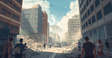 রাজধানীসহ দেশে ভয়াবহ ভূমিকম্পে শহরের ভবন সামান্য কেঁপে ওঠার দৃশ্য