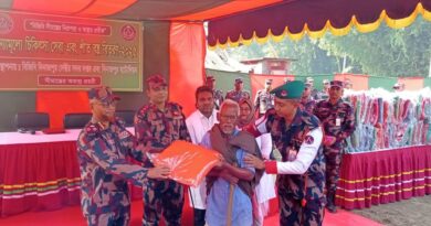 বিনামূল্যে চিকিৎসা সেবা এবং শীত বস্ত্র বিতরন