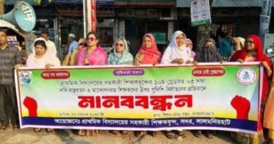 মানববন্ধন অনুষ্ঠিত